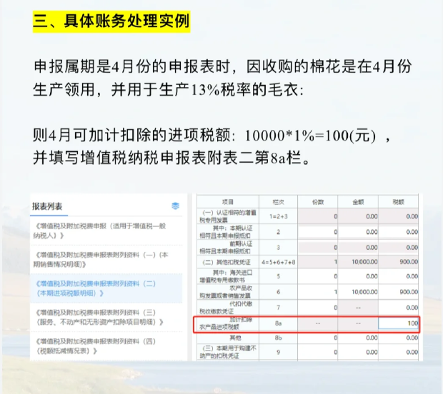 农业及农产品增值税税收优惠