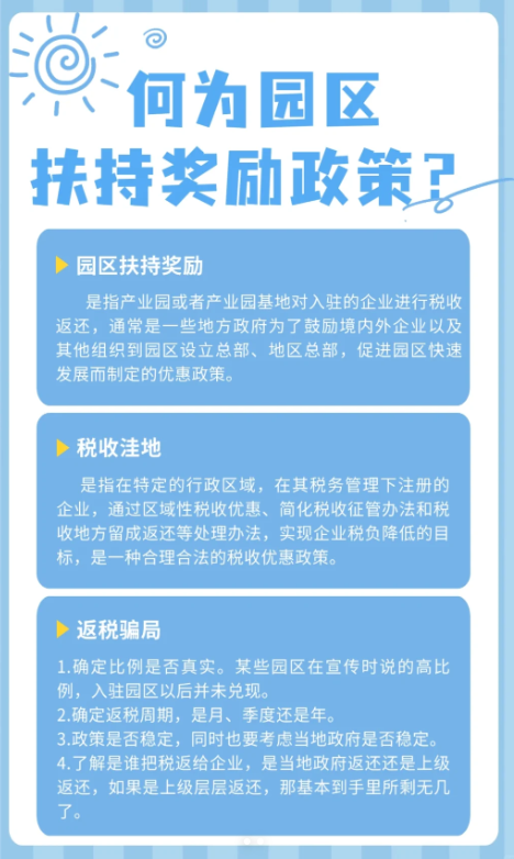 核定征收园区普惠性税收减免新政策