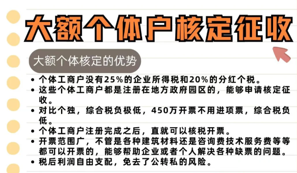 2024广东中山核定征收园区的分类（定期定额,定律征收,大额核定）