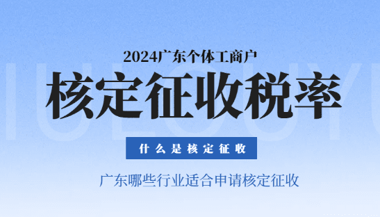 2024年广东个体工商户核定征收税率！