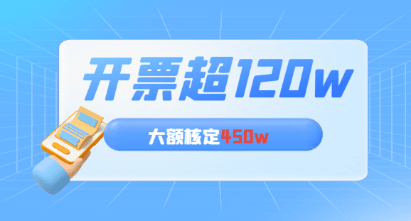 2024个体户开票超120万怎么继续核定？（大额核定450w）