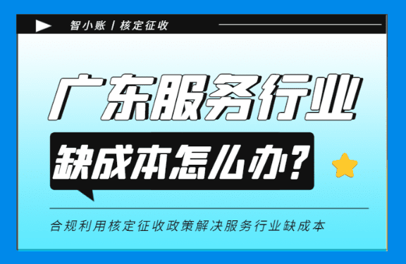 广东服务行业缺成本怎么办？（合规利用核定征收政策）