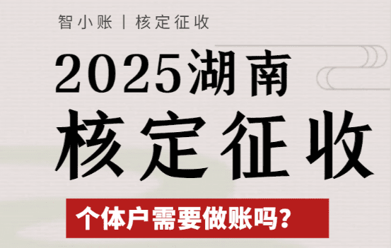 2025湖南核定征收个体户需要做账吗？