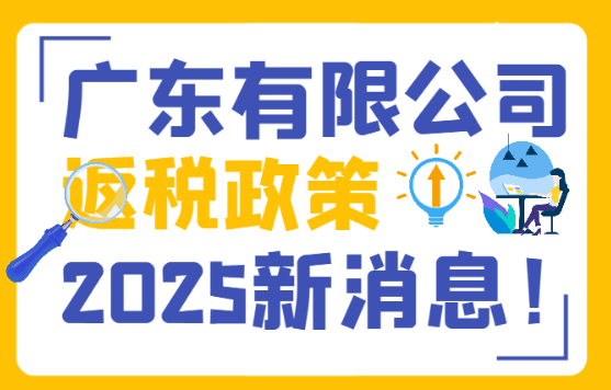 广东有限公司返税政策新消息！