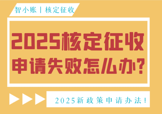 核定征收申请失败怎么处理？2025新政策申请办法！